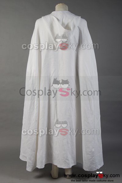 The Lord of the Rings Gandalf Costume White Robe Cape