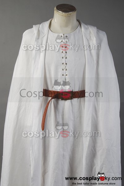 The Lord of the Rings Gandalf Costume White Robe Cape