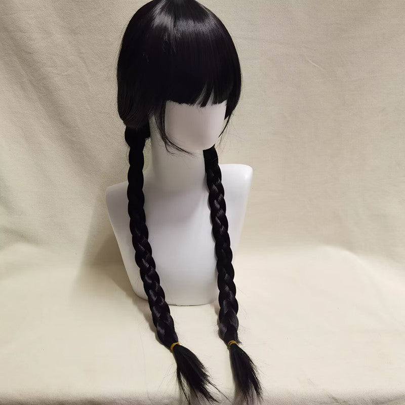 Wednesday (2022) Wednesday Addams Cosplay Wig Heat Resistant Synthetic Hair