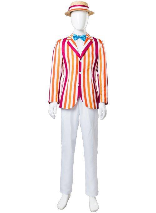 Mary Poppins 1964 Film Bert Dick Van Dyke Suit Cosplay Costume